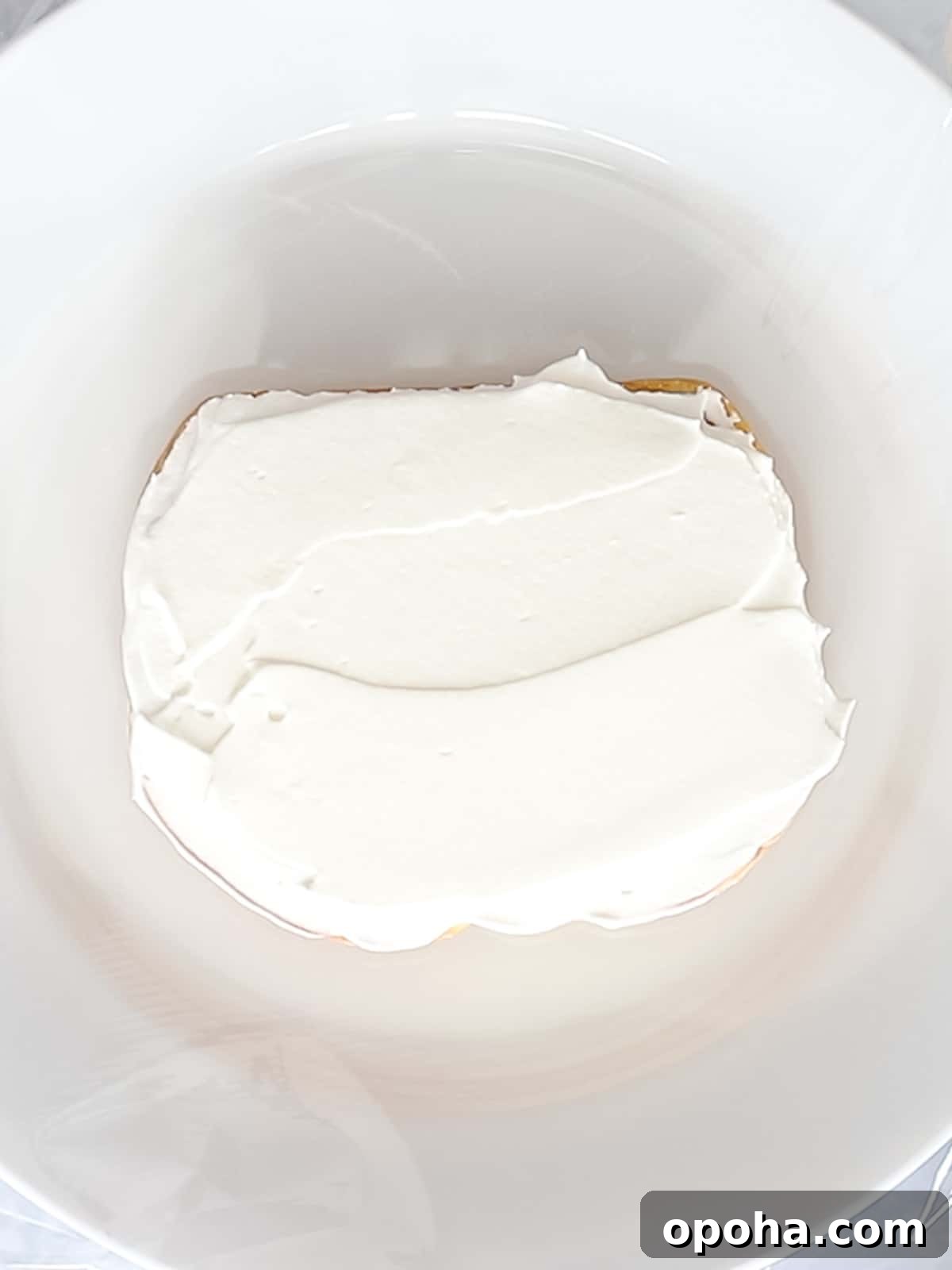 Japanese Fruit Sandwich (Strawberry Sando): How to Make フルーツサンド 8 Fluffy whipped cream applied to a slice of white milk bread.