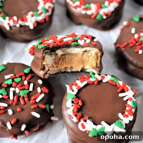 Chocolate peanut butter Ritz cookies