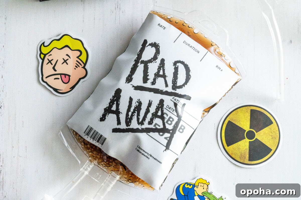 rad away pack on white table