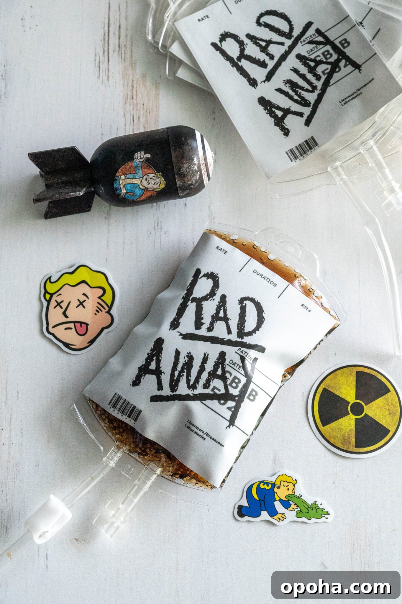 rad away packs on table
