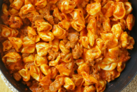 One-Pan Creamy Tortellini with Turkey Sausage
