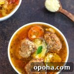 Keto Meatball Minestrone Soup