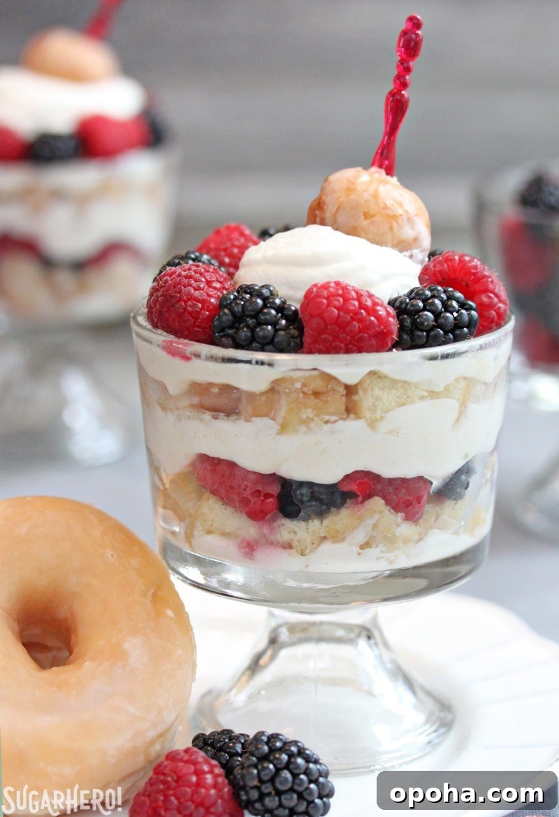 Doughnut Trifles | From SugarHero.com