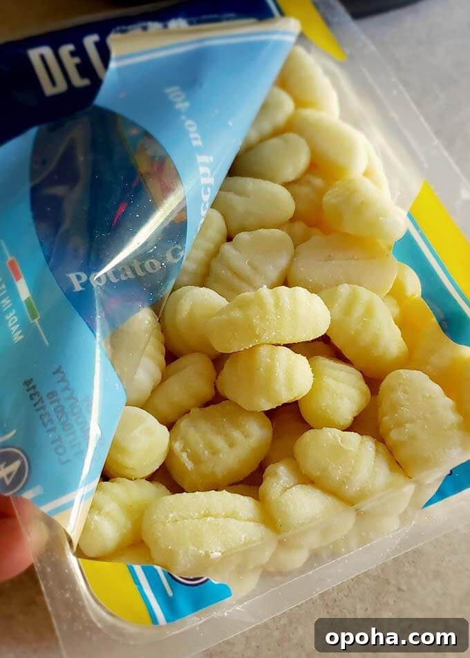 Creamy Chicken Gnocchi Soup Recipe 4 Open package of gnocchi
