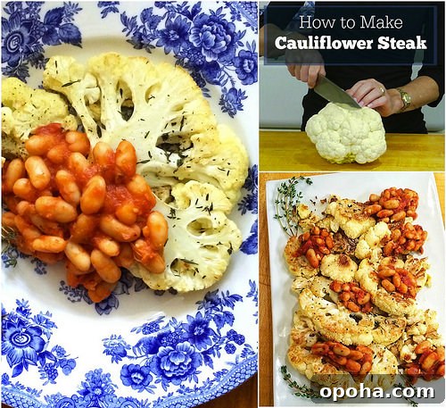 How to make Cauliflower Steaks via LizsHealthyTable.com