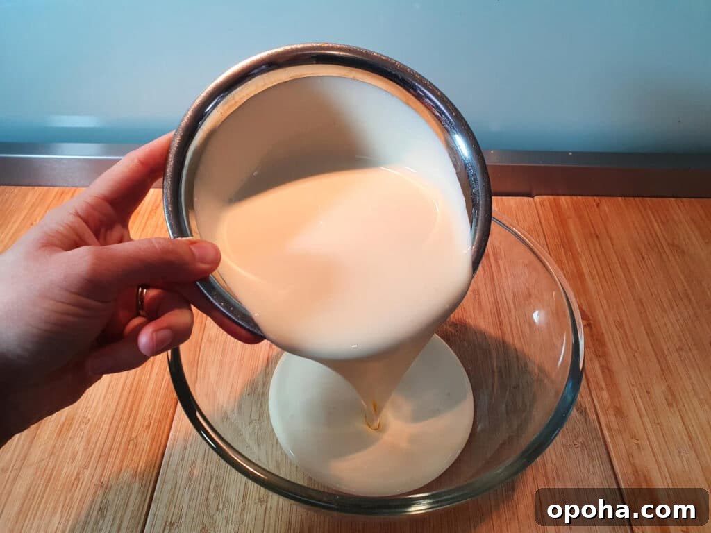 adding cream