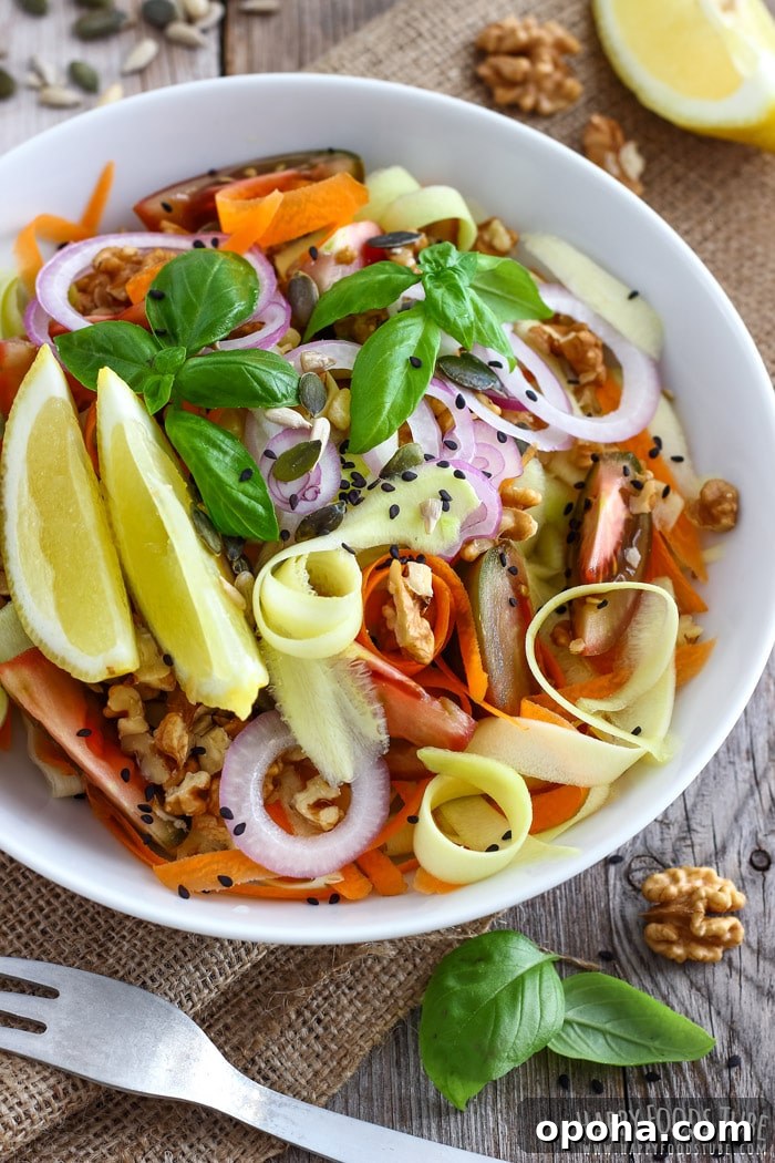 Shaved Zucchini Salad with Walnuts Picture