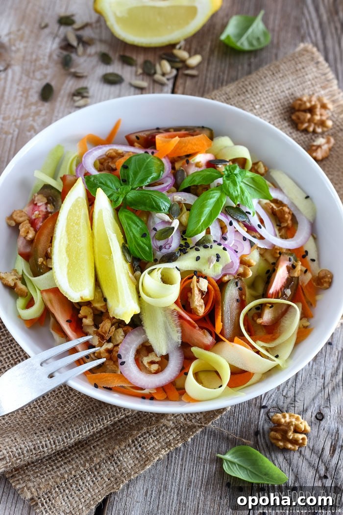 Shaved Zucchini Salad with Walnuts Pic