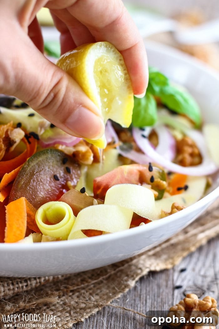 Shaved Zucchini Salad with Walnuts Photo