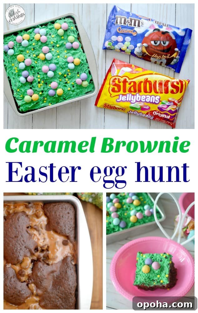 Caramel Brownie Easter Egg Hunt